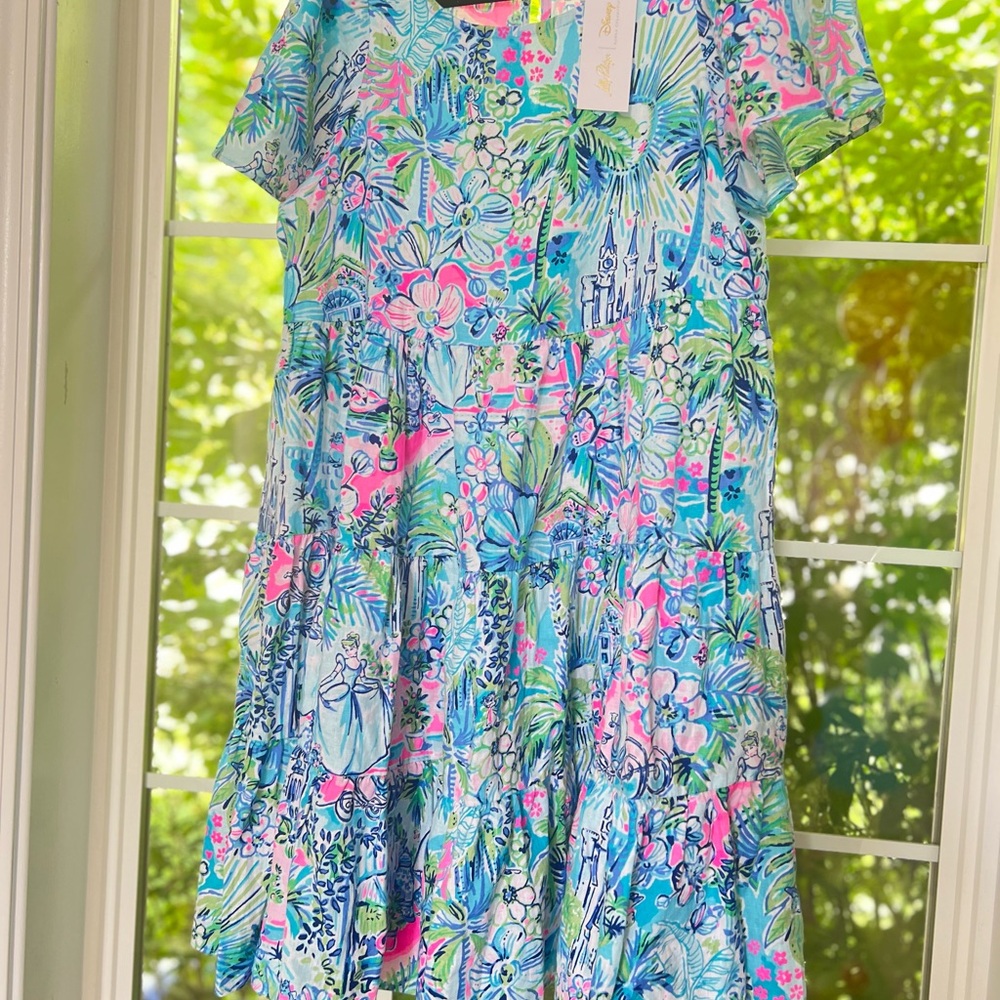 Lilly Pulitzer and Disney Blue Ruffled Tiered Sundress. Cinderella!